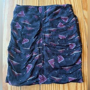 ba&sh Black and Purple Mini Skirt